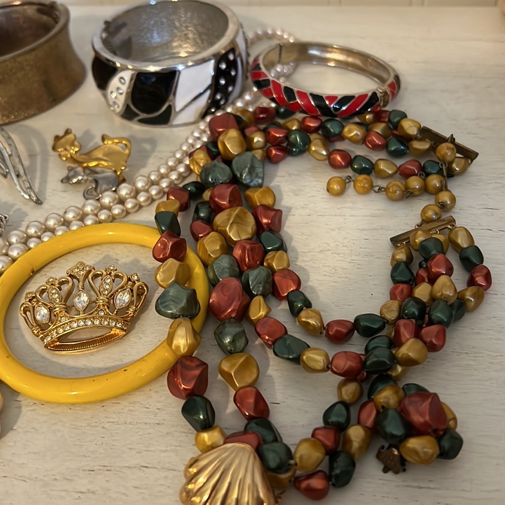 Lot vintage costume jewelry Sarah Coventry Avon bracelet necklace brooch - Picture 3 of 8